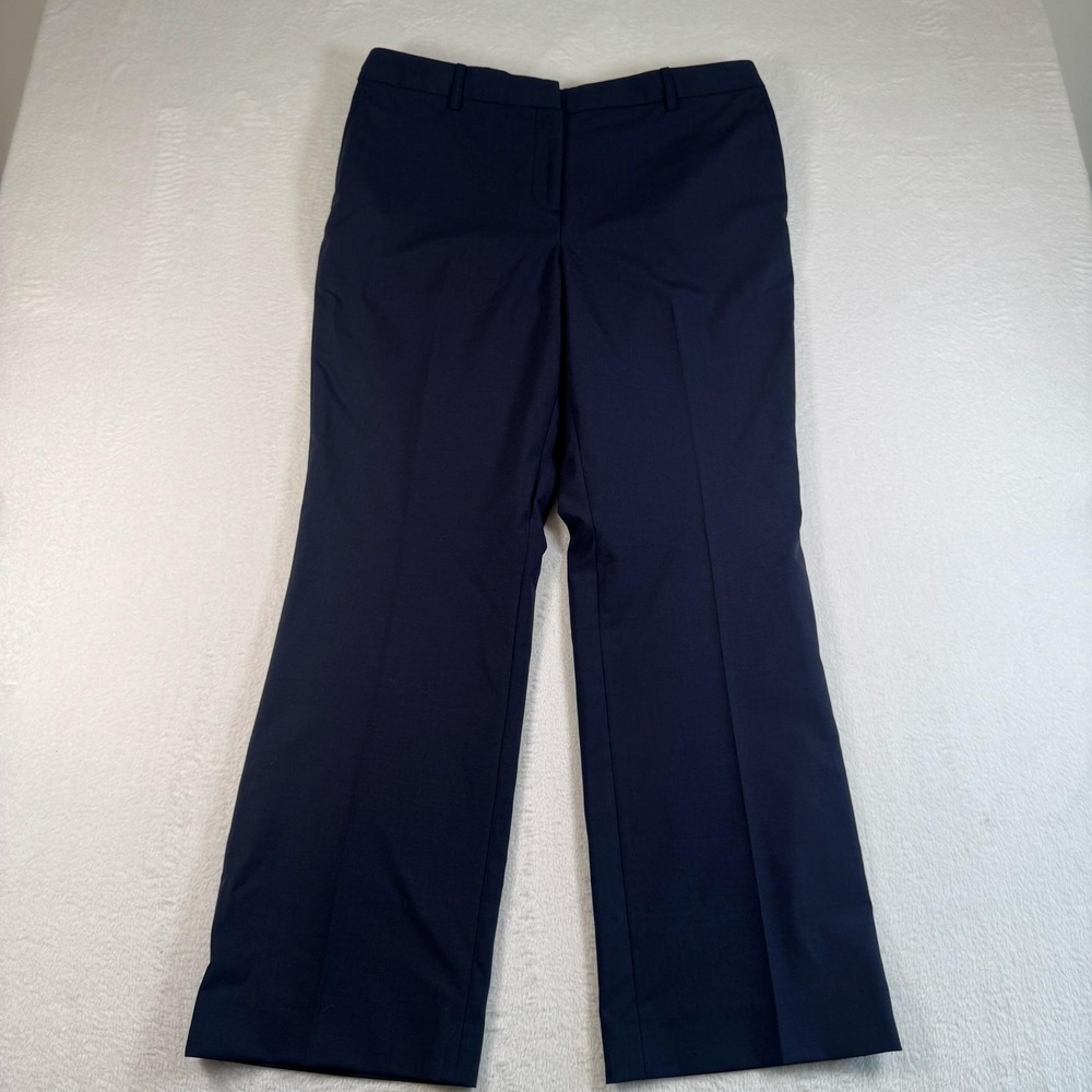 American Airlines Lands' End Pants Womens 14 Blue Dress Twill Lined work
